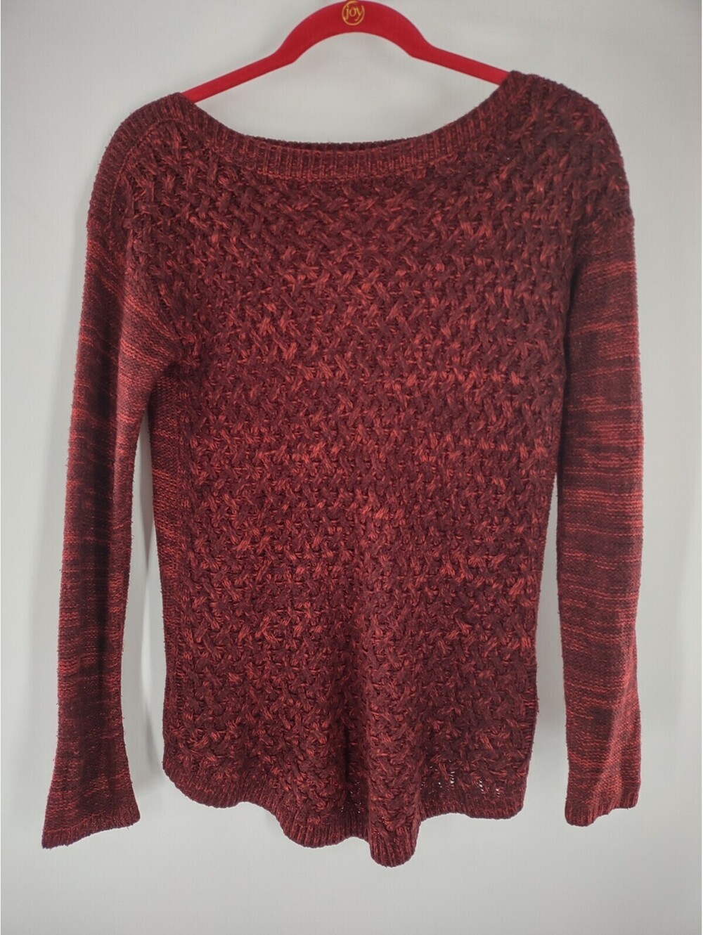 It's Our Time Women's Sweater Size M Loose Knit Red 039